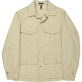 Drakes Beige Linen Jacket