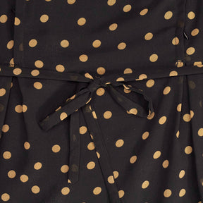Serapine Black Polka Dot Maternity Blouse