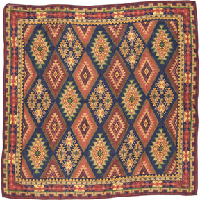 Drakes Multicoloured Geometric Scarf
