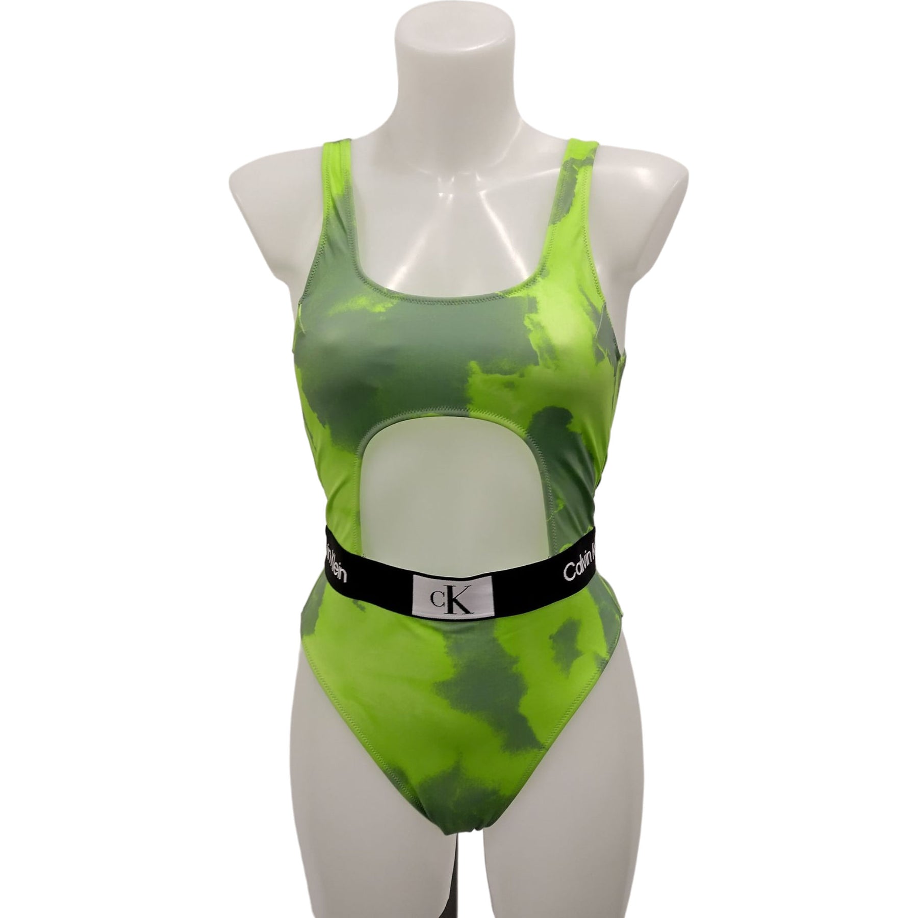 Calvin Klein Green & Yellow Multi Bodysuit