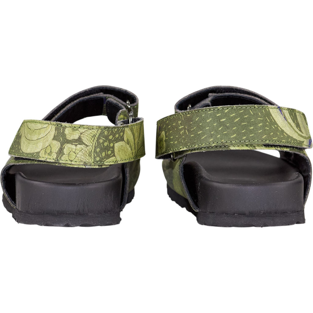 By Walid Green Patterned Sandals