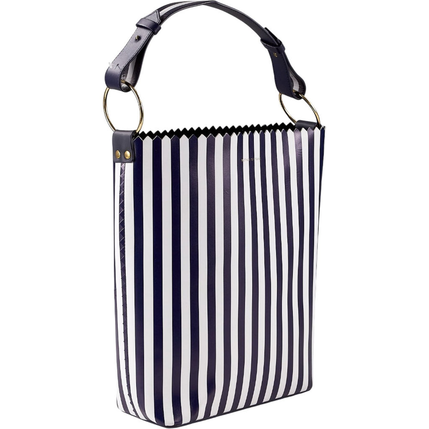 Mother of Pearl Navy White Striped Bag