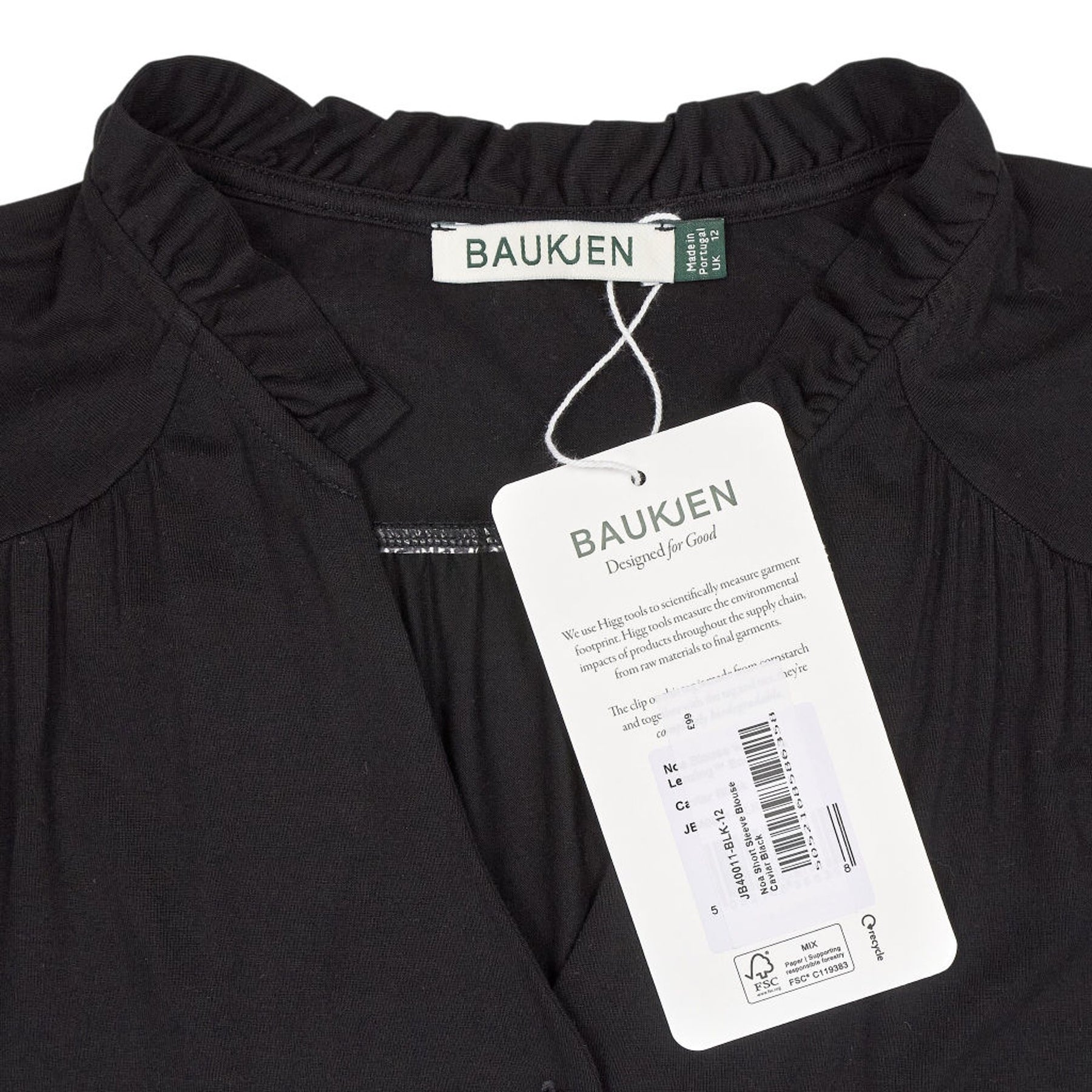 Baukjen Black Nola Short Sleeve Blouse