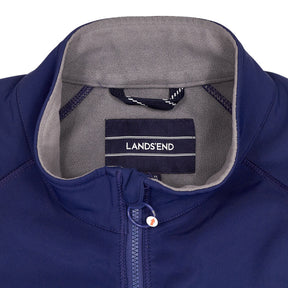 Lands' End Blue Jacket with Zip Closure