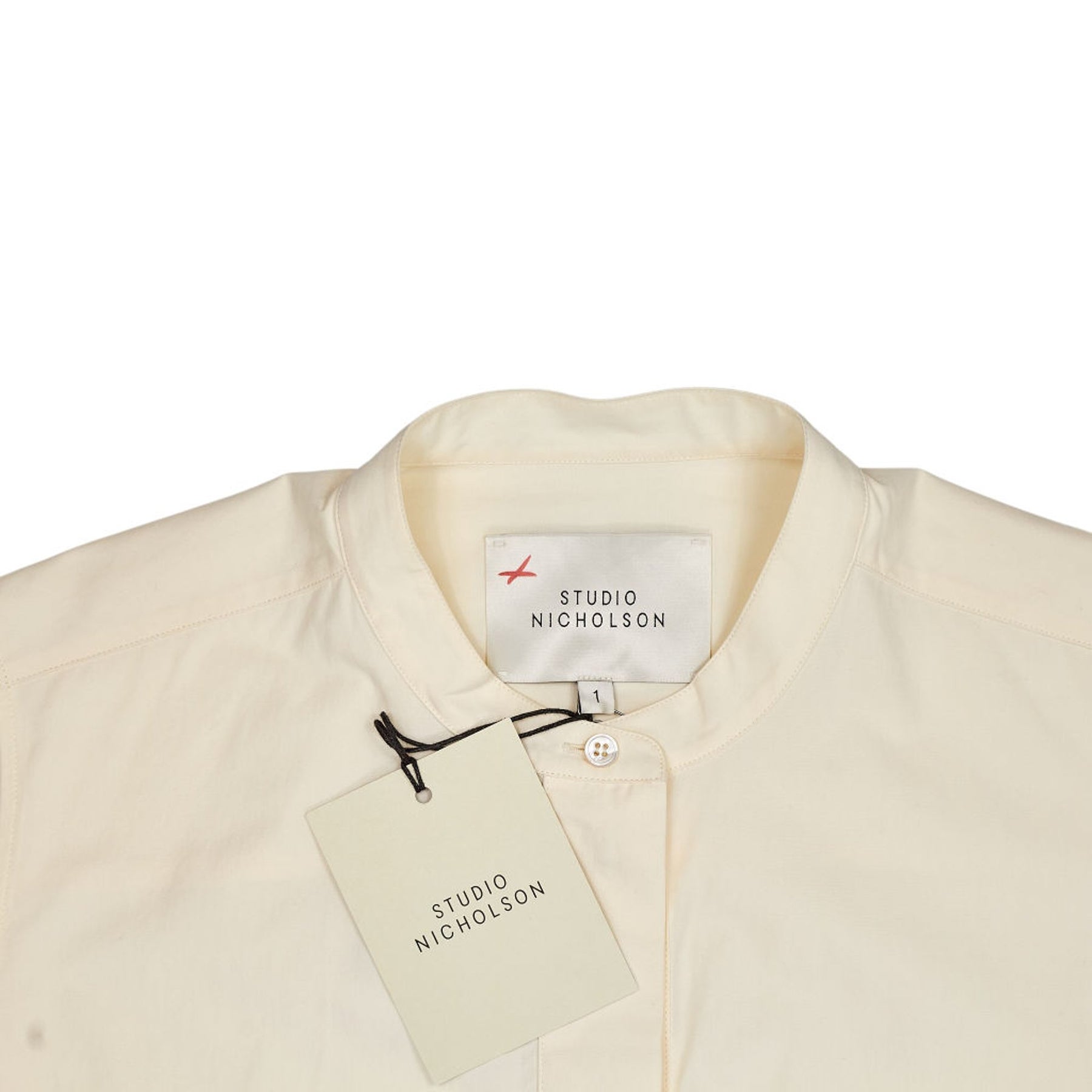 Studio Nicholson Milk Cotton Short Sleeve Shirt