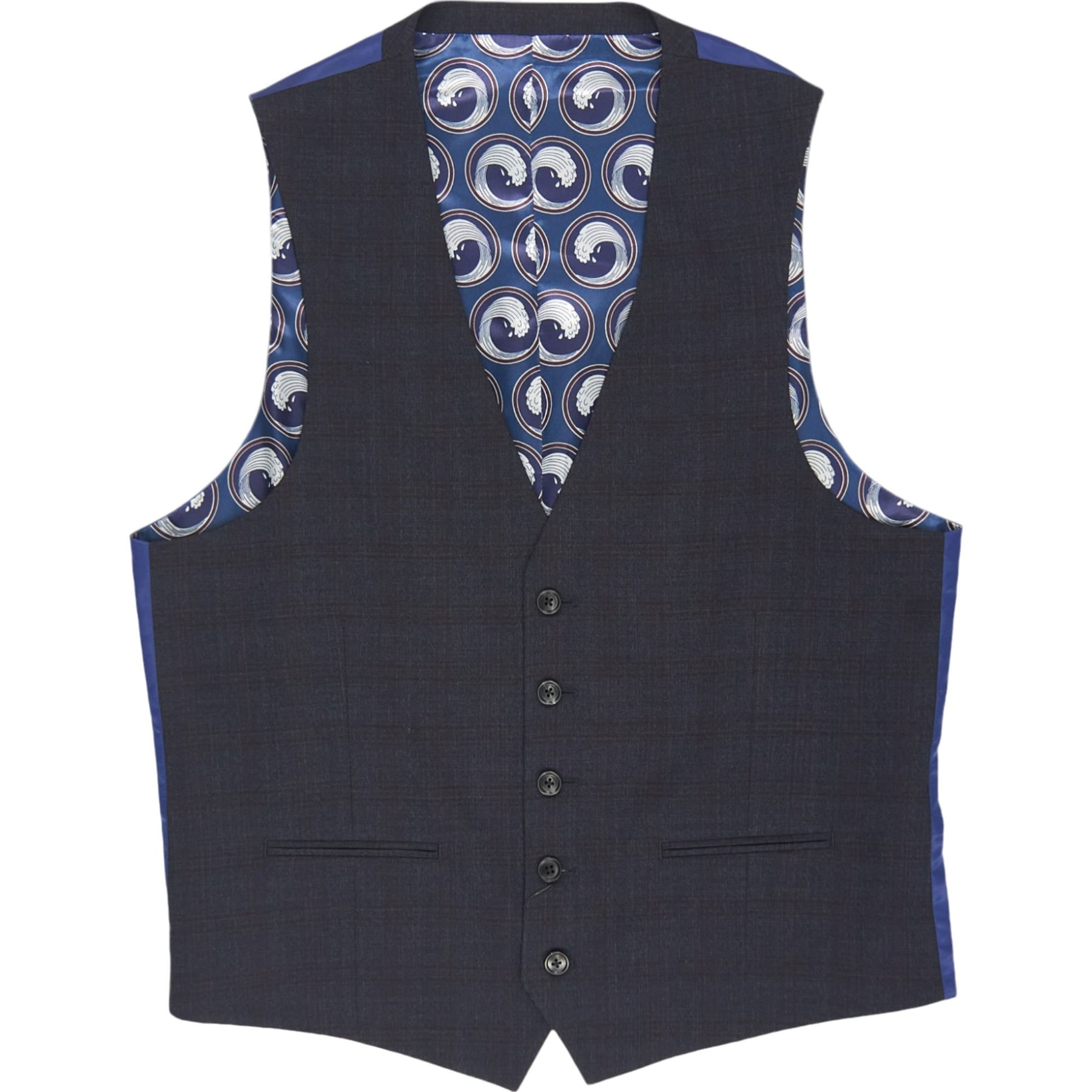 Moss Bros Navy Waistcoat