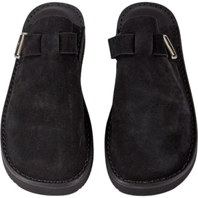 Fracap Black Suede Sandals