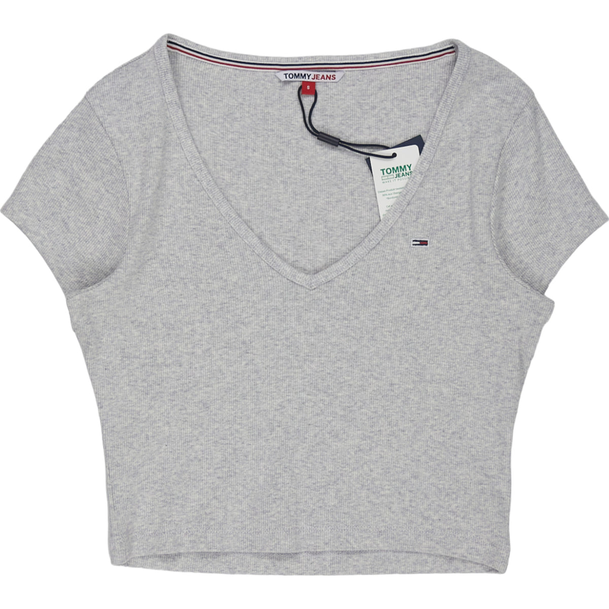 Tommy Grey Baby Crop T-Shirt