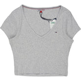 Tommy Grey Baby Crop T-Shirt