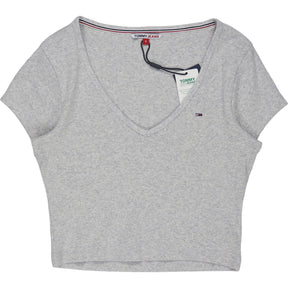 Tommy Grey Baby Crop T-Shirt