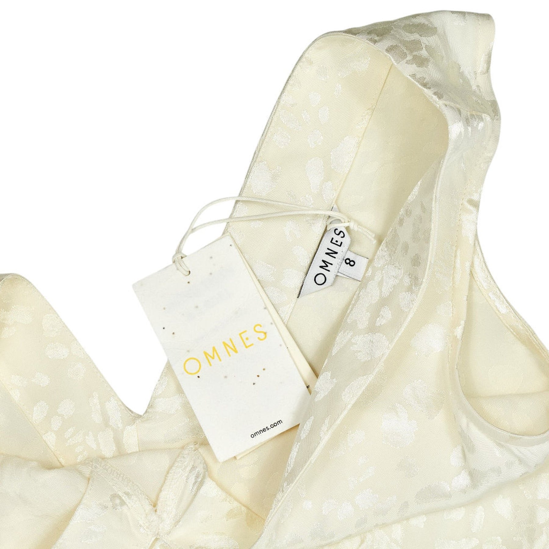 OMNES Ivory Ines Midi Jacquard Dress