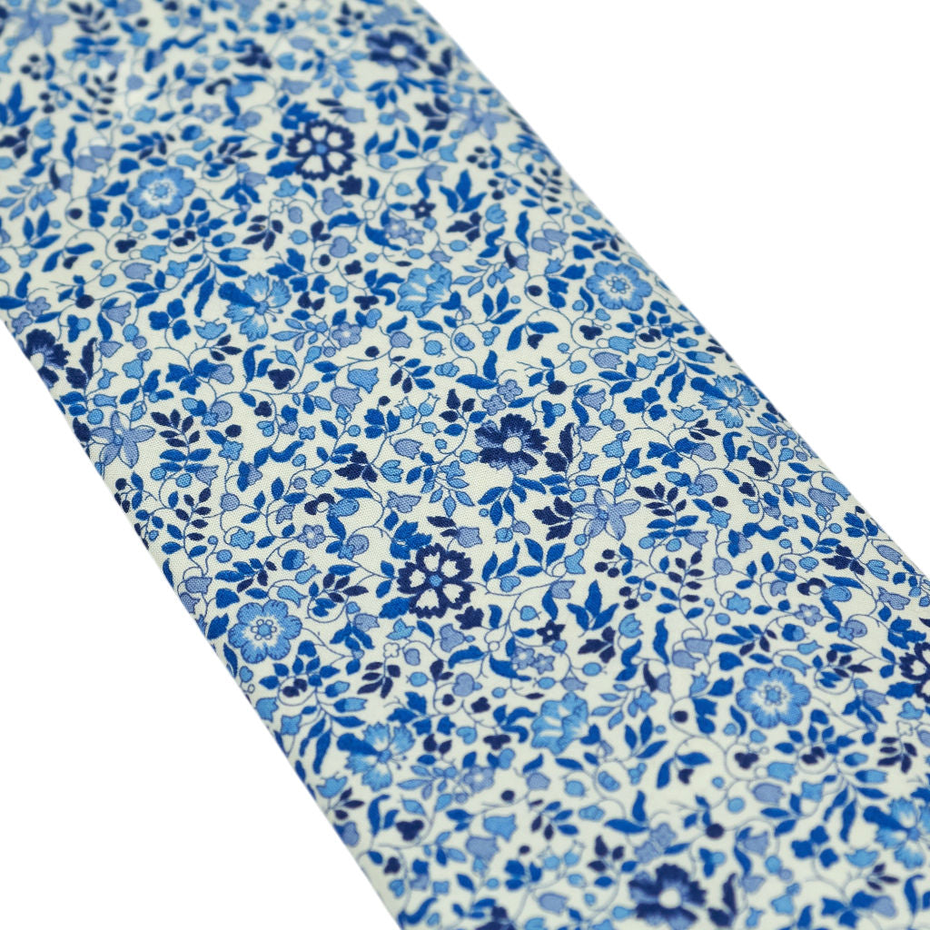 Moss Blue Floral Pattern Tie Bundle x 3