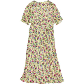 Baukjen Butter Floral Lottie Satin Midi Tea Dress