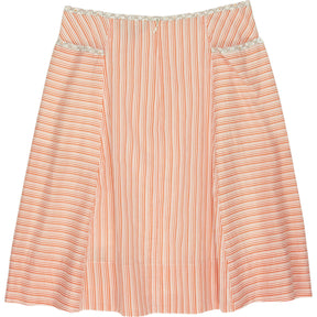 Orla Kiely Orange White Striped Skirt