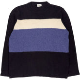 Vintage Lacoste Black Blue Cream Wool Jumper