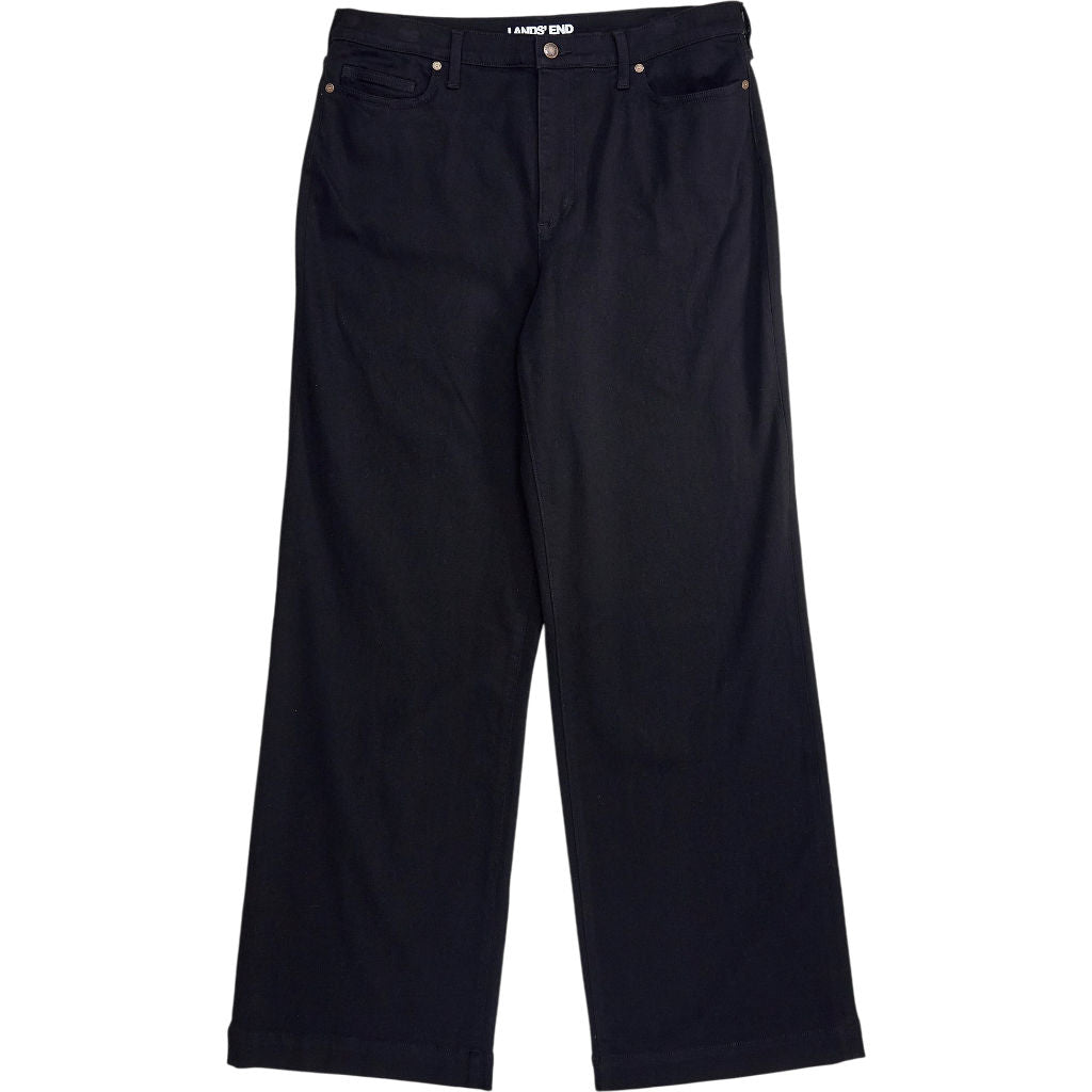 Lands' End Black Wide Leg Jeans