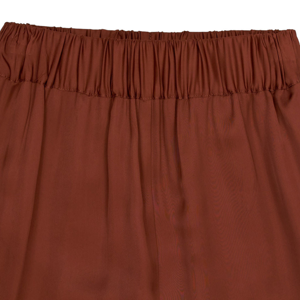 Studio Nicholson Brown Silky Wide-Leg Trousers