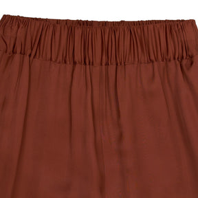 Studio Nicholson Brown Silky Wide-Leg Trousers