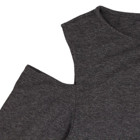 Baukjen Grey Cold Shoulder Top