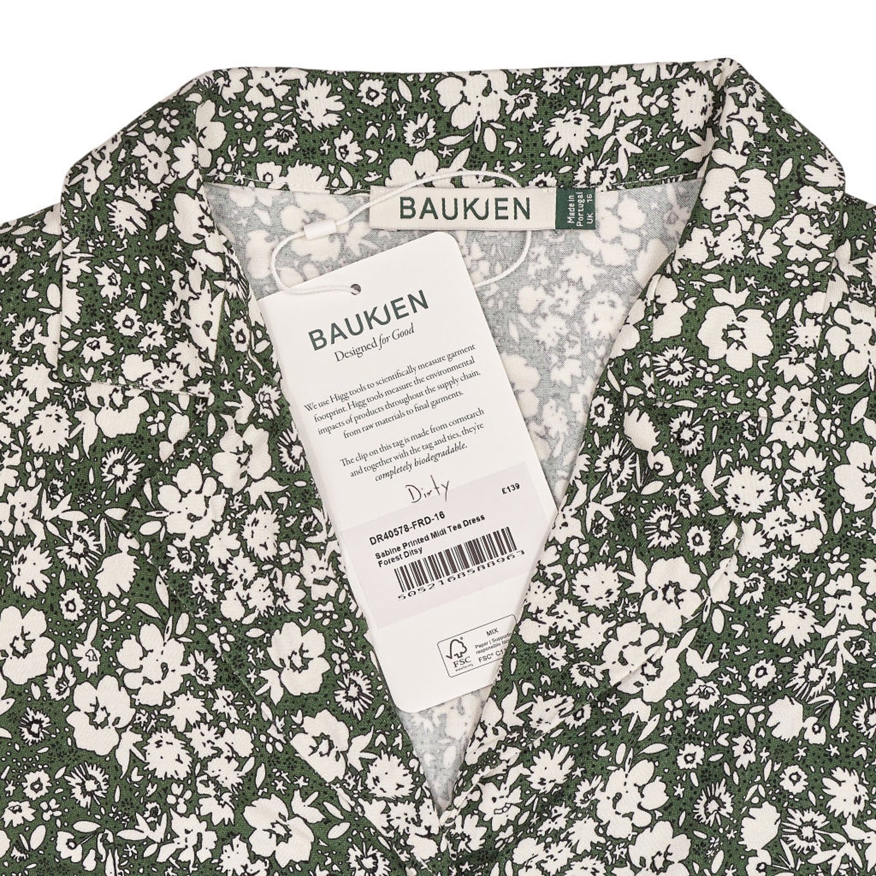 Baukjen Forest Ditsy Midi Tea Dress