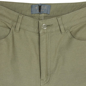 Wyse Khaki Cotton Skinny Trousers
