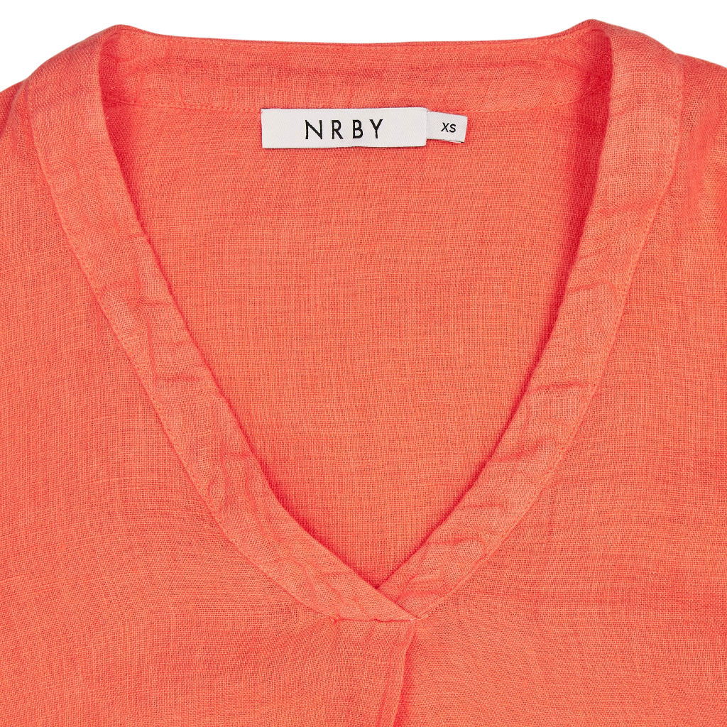 NRBY Coral Linen Blouse