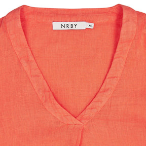 NRBY Coral Linen Blouse