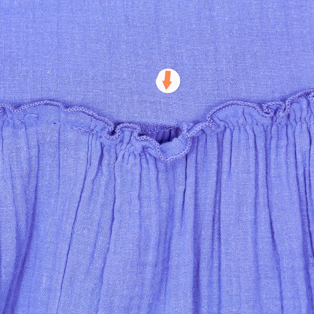NRBY Blue Crinkle Midi Dress