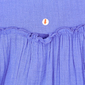NRBY Blue Crinkle Midi Dress