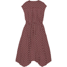 Hush Burgundy Polka Dot Midi Dress