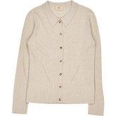 Hush Beige Ribbed Knit Cardigan