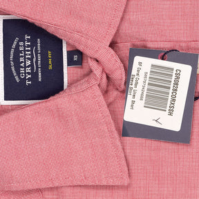 Charles Tyrwhitt Coral Linen Short Sleeve Shirt