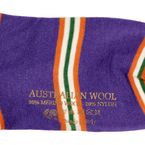 Drake's Multicolour Striped Wool Socks