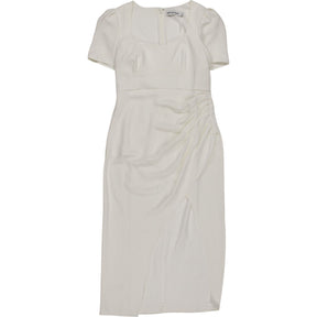 Self-Portrait White Crepe Midi Dress