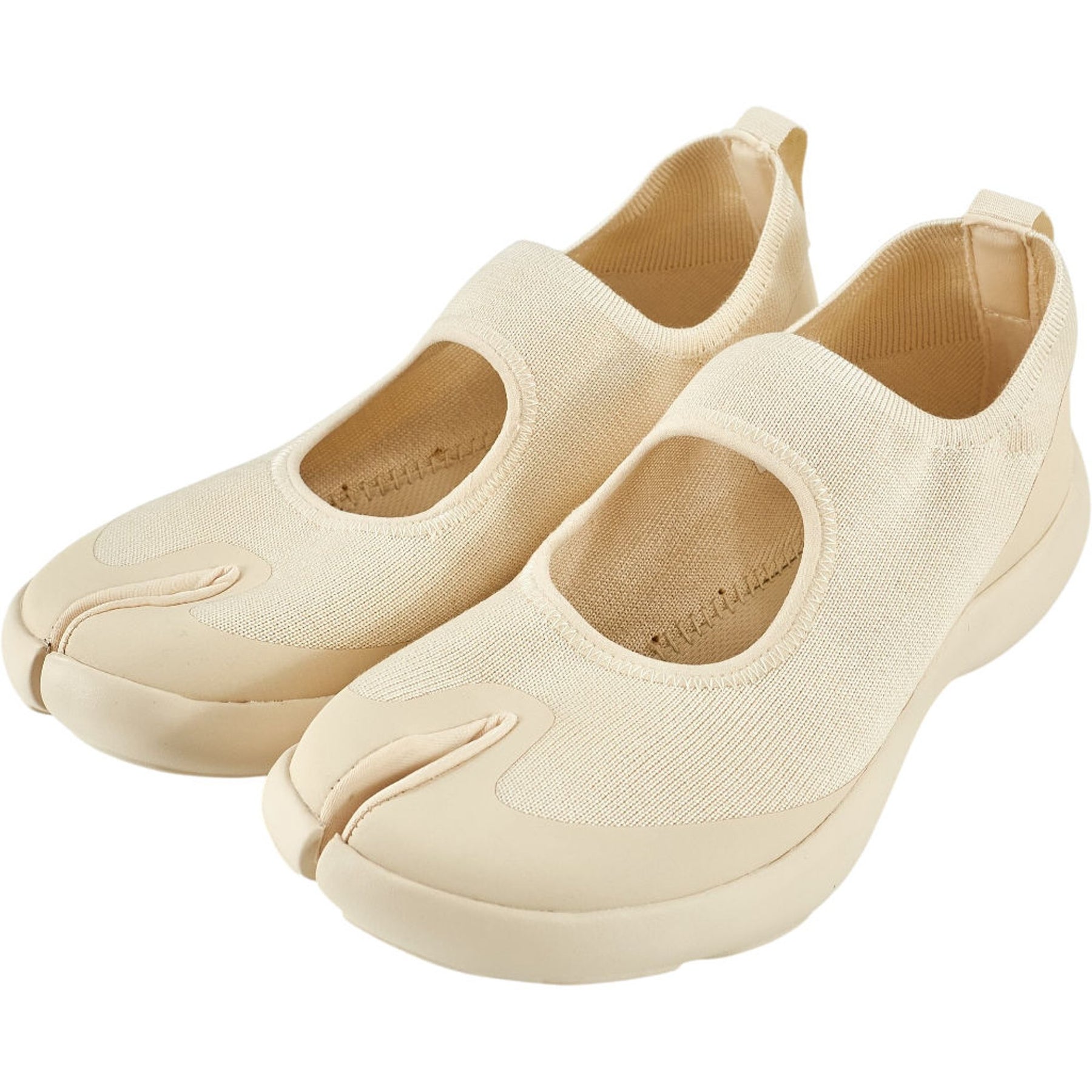 Tabi Off-White Flat Sneakers