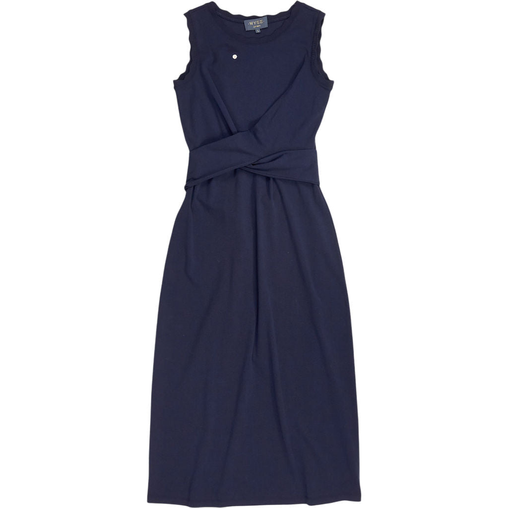 WYSE Navy Sleeveless Dress