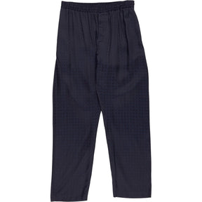 Qasimi Blue Viscose Jacquard Elasticated Trousers XL