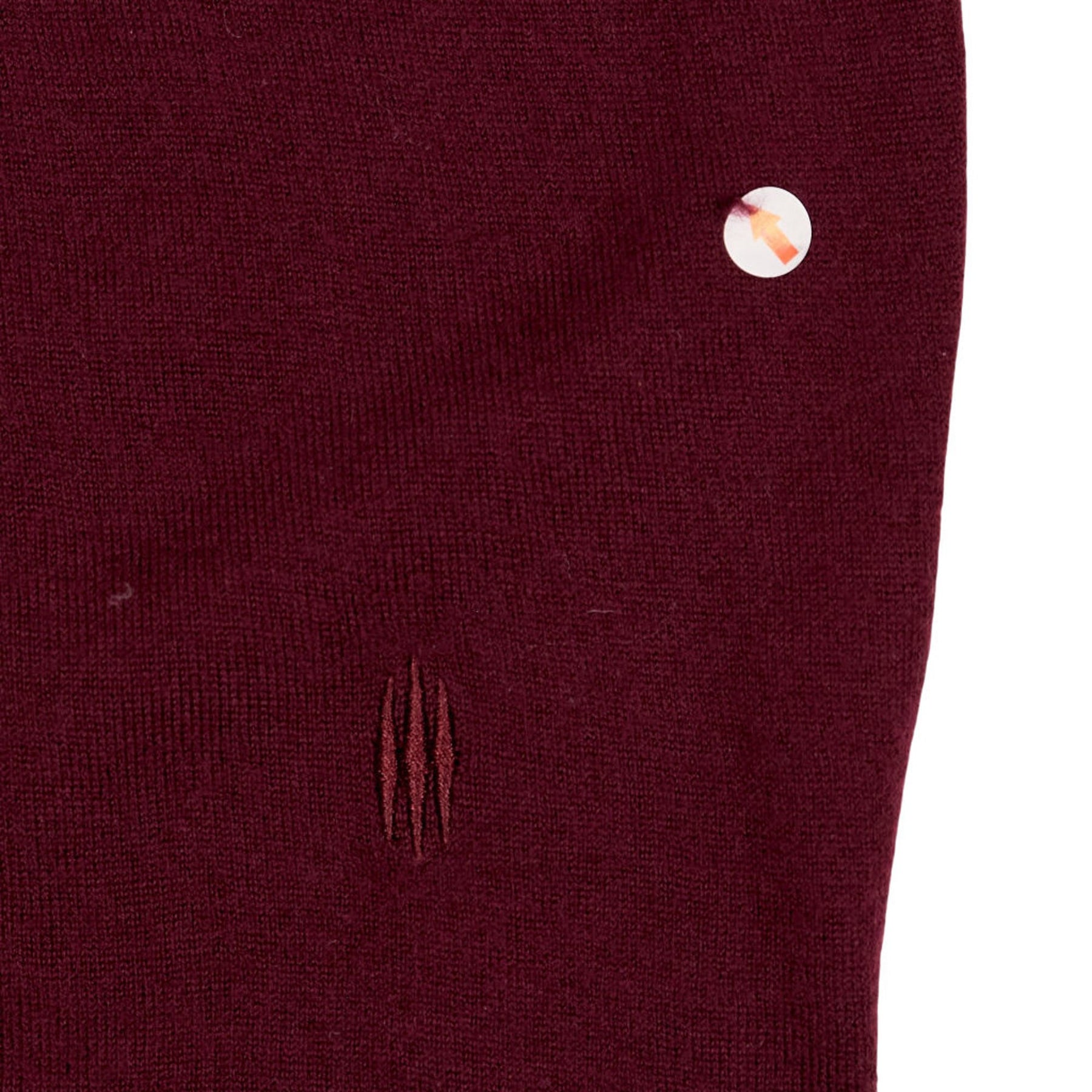 De Fursac Burgundy Merino Wool Jumper
