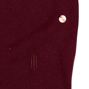 De Fursac Burgundy Merino Wool Jumper