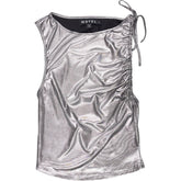 Motel Silver Metallic Hagne Top