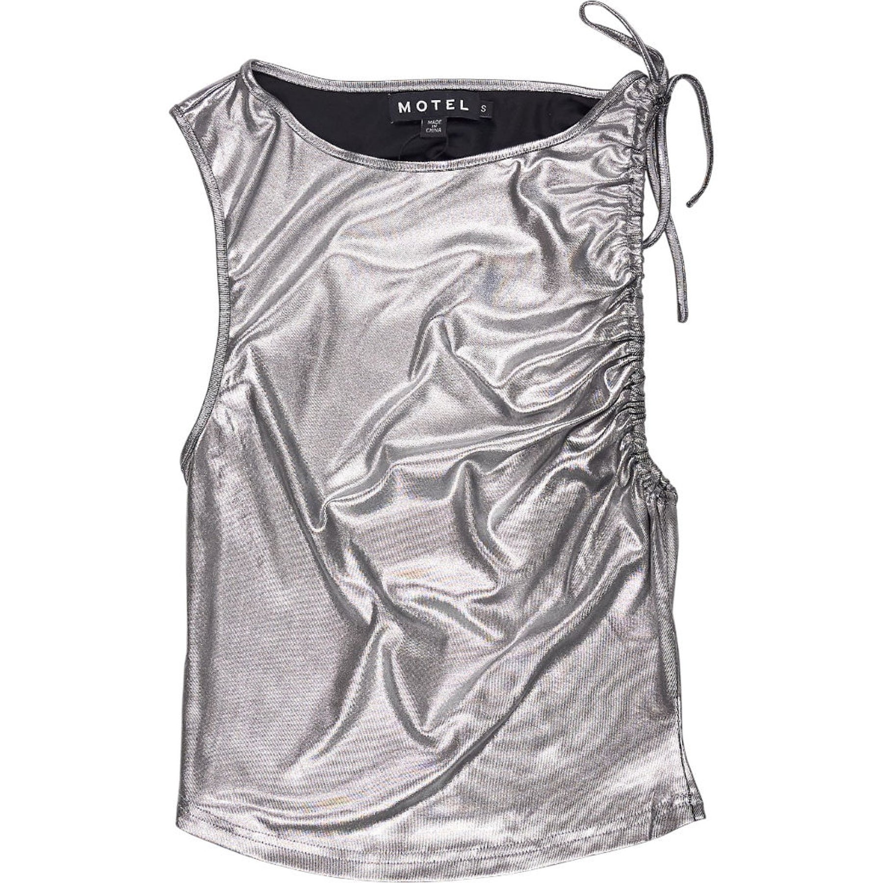 Motel Silver Metallic Hagne Top