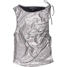 Motel Silver Metallic Hagne Top