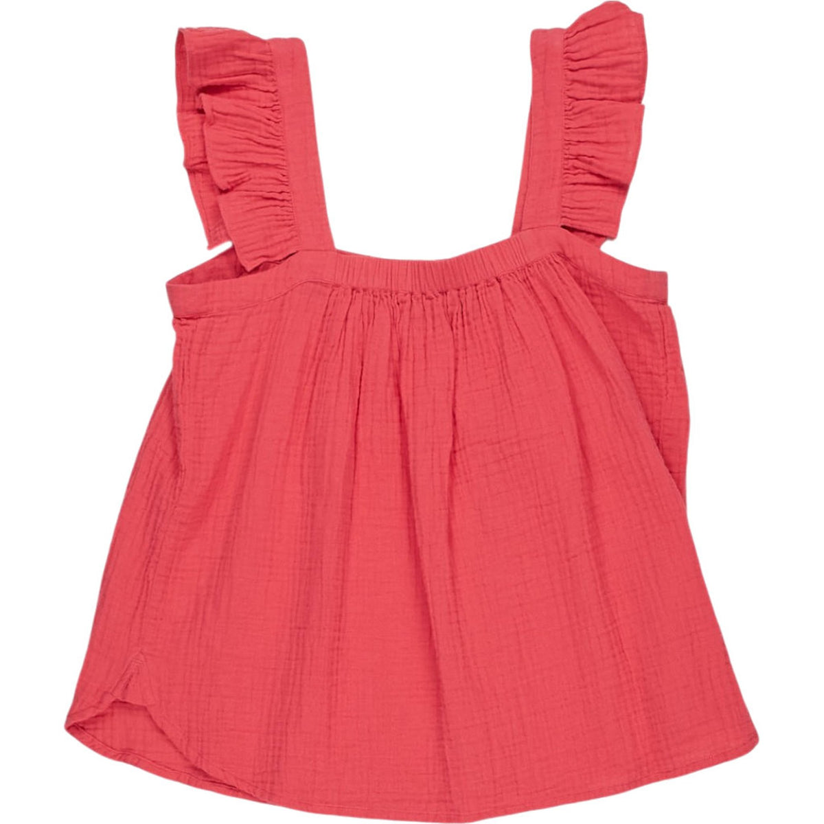 NRBY Pink Ruffle Strap Top