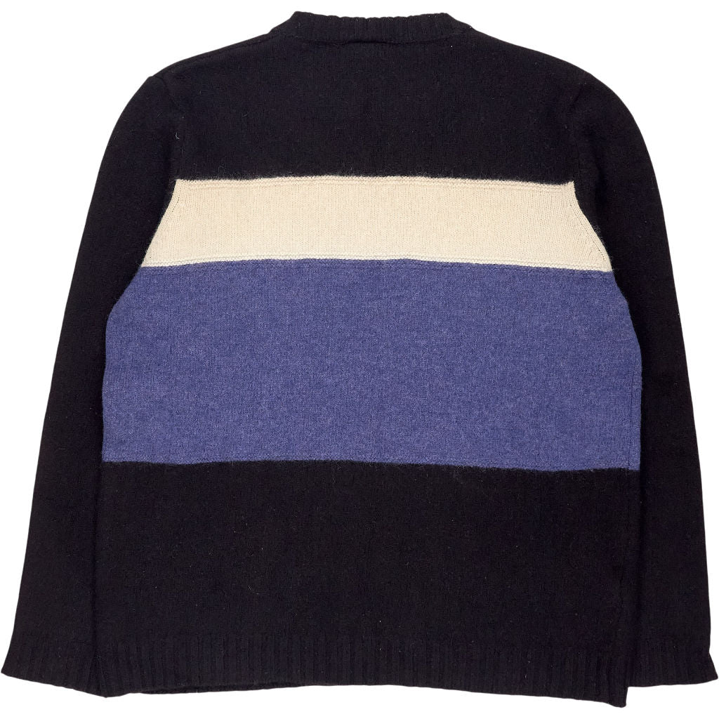Vintage Lacoste Black Blue Cream Wool Jumper