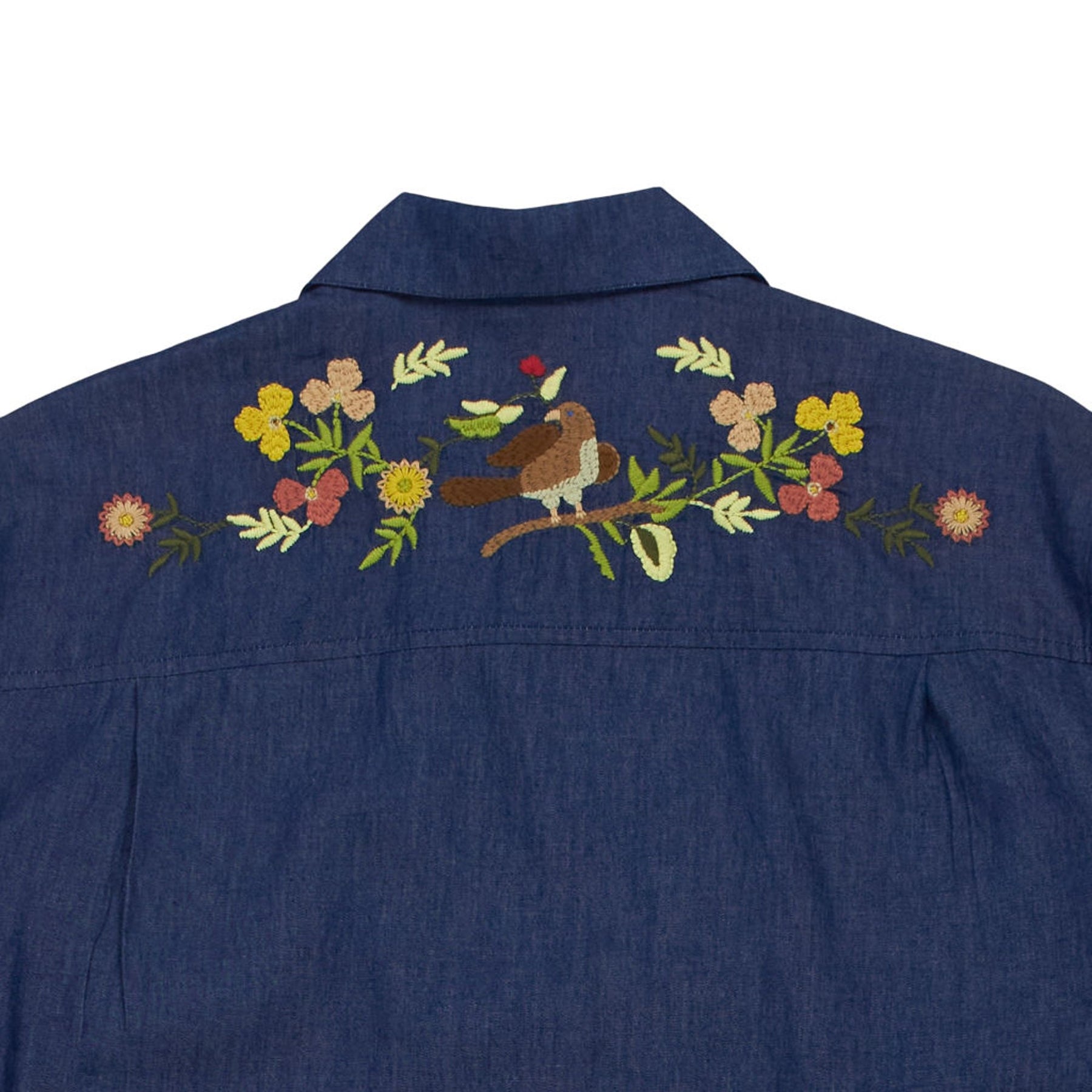 YMC Indigo Embroidered Shirt