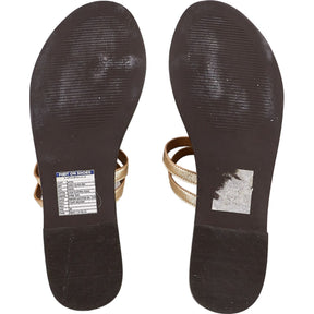 Wyse Platina Gold Flats Sandals