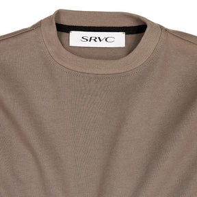 SRVC Brown Long Sleeve Cropped Top