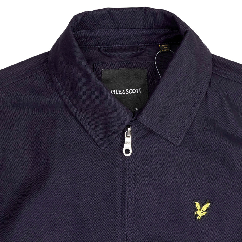 Lyle & Scott Dark Navy Cotton Harrington Jacket