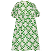 Bonté Apple Green Check Midi Dress