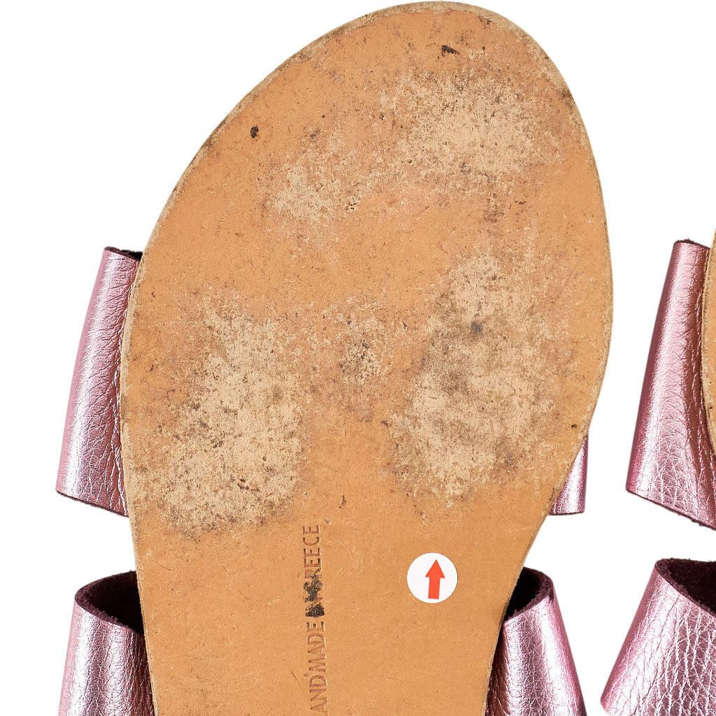 Ancient Greek Sandals Pink Leather Sandals
